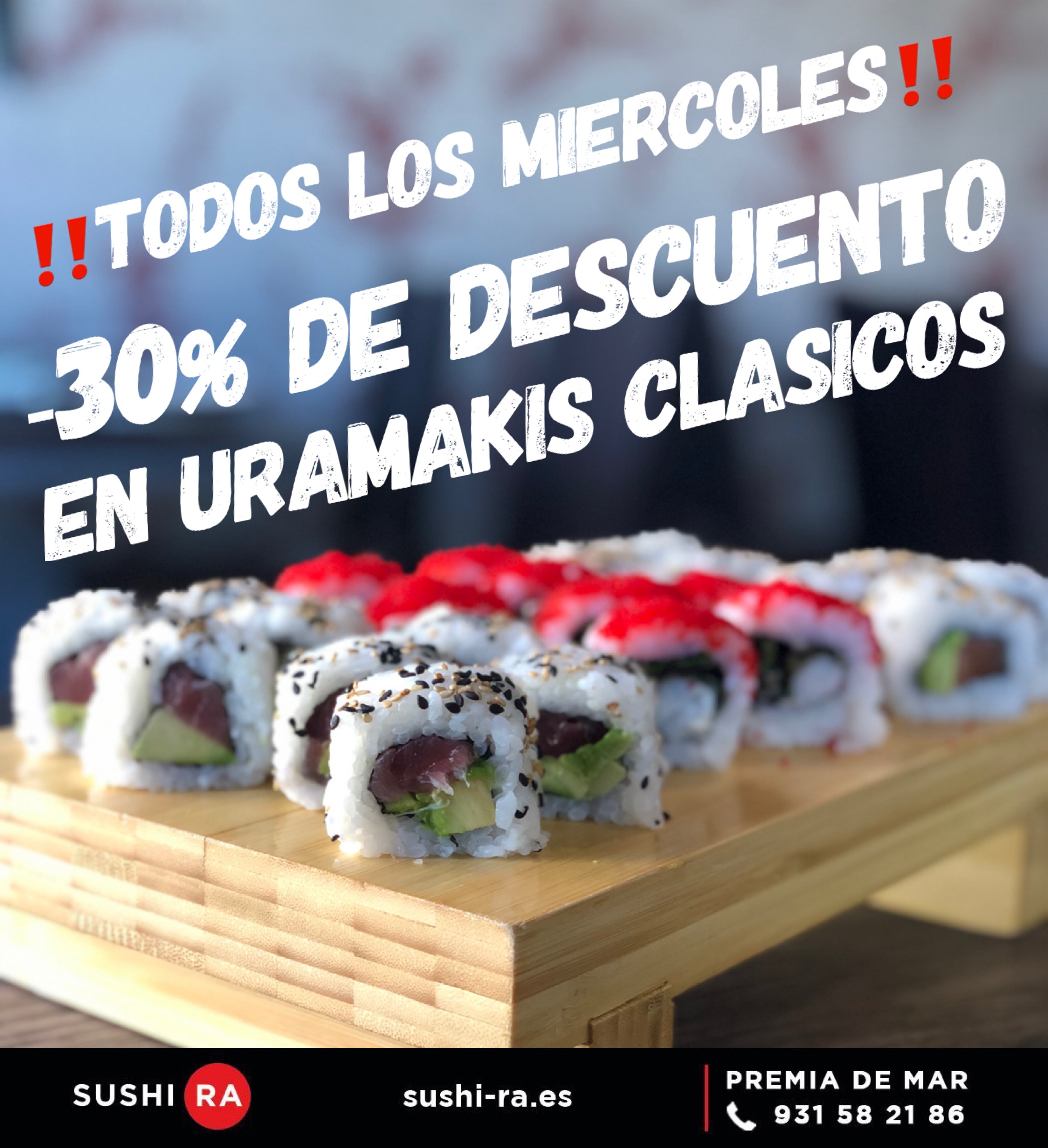 oferta sushi-ra miercoles