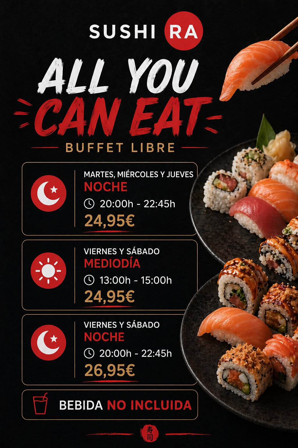 Menu sushi-ra - All you can eat